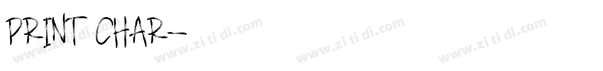 print char字体转换